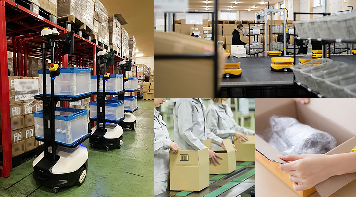 ロボットとマンパワーの